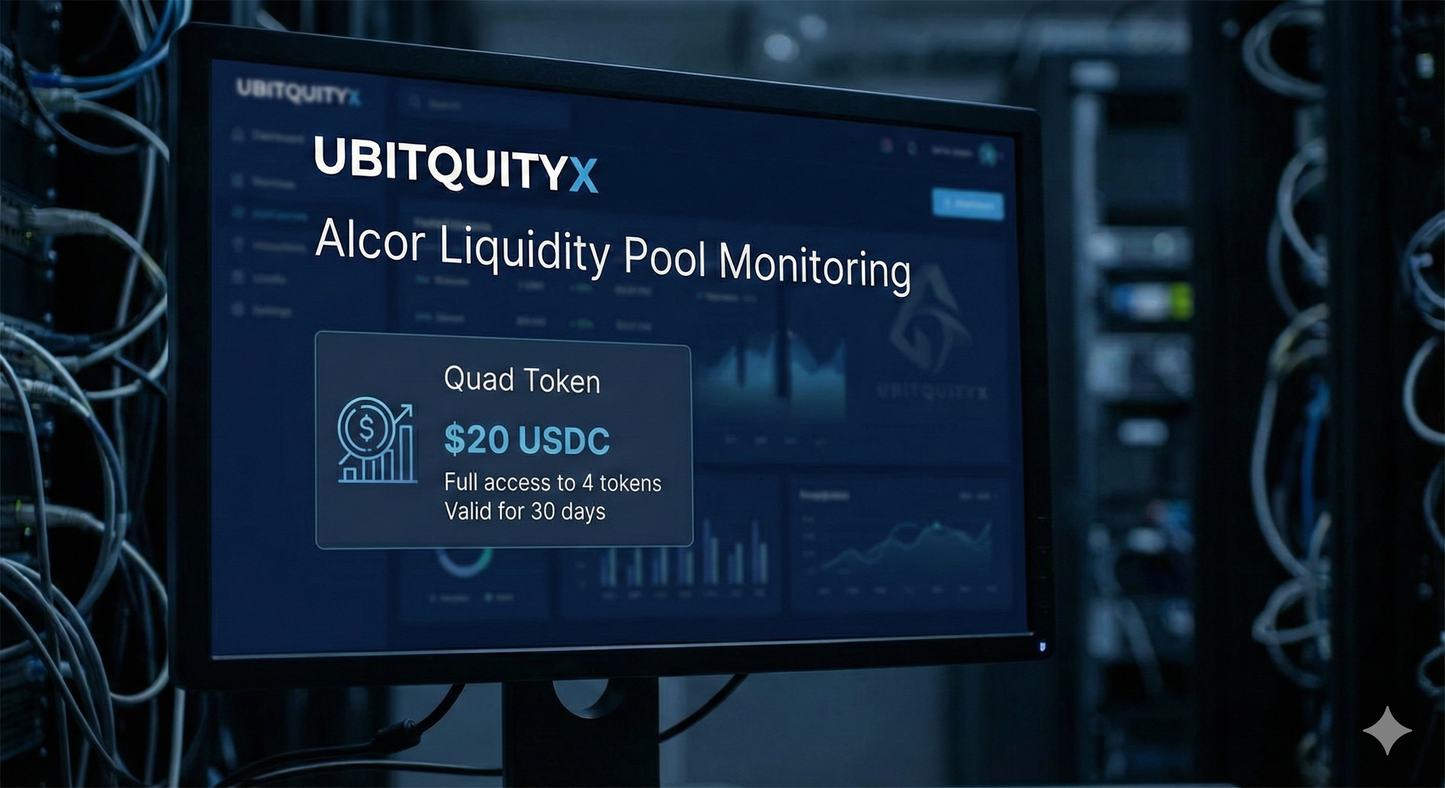 Alcor Liquidity Pool Monitoring: Quad Token Plan